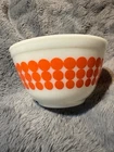 Vintage 1960s PYREX Orange Dots Mixing Bowl 401. 1.5 Pts