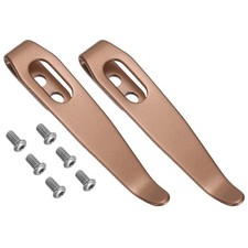 2Set Deep Carry Pocket Clip 1.73"(44mm) Knife Pocket Back Clip Rose Gold