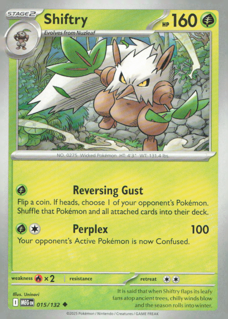 Shiftry Uncommon ME01: Mega Evolution 015/132 NM