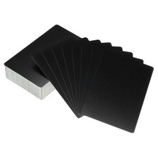 100pcs Metal Business Cards White, 0.21mm Thickness 3.4x2.1", Matte Black