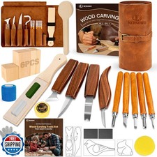 Wood Carving Kit, 32Pcs Wood Carving Tools with Storage Bag, Wood