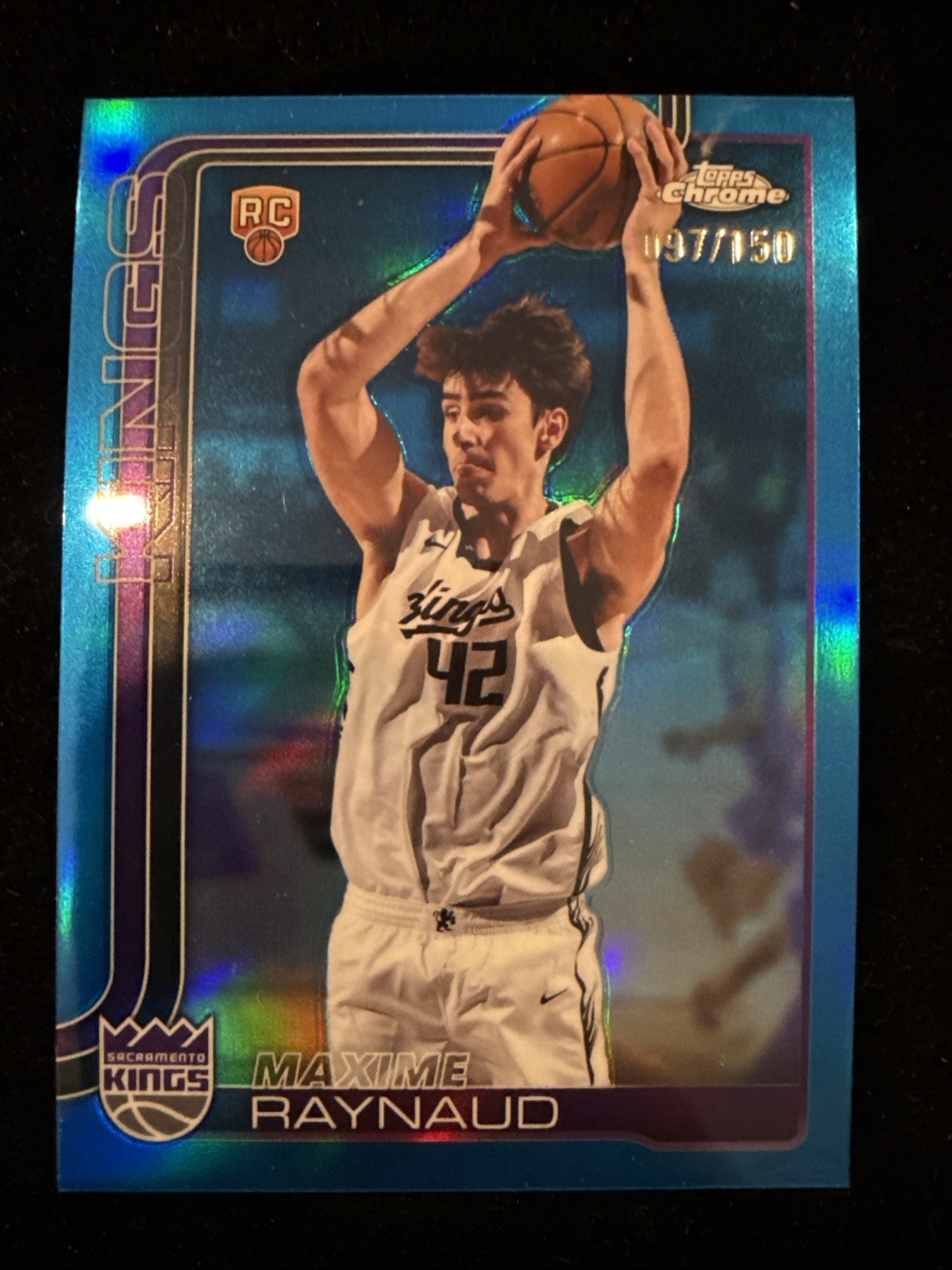 2025-26 Topps Chrome Maxime Raynaud RC 97/150 Blue Refractor Rookie #293