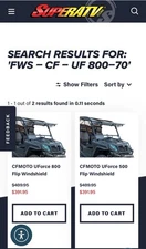 SuperATV Scratch Resistant Flip Windshield for CFMOTO UForce 800/2014-2022