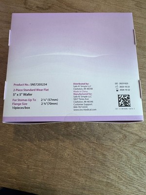 SAFE AND SIMPLE 5'' X 5'' SKIN BARRIER 