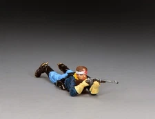 KING & COUNTRY THE REAL WEST TRW210 U.S. CAVALRY TROOPER PRONE FIRING CARBINE