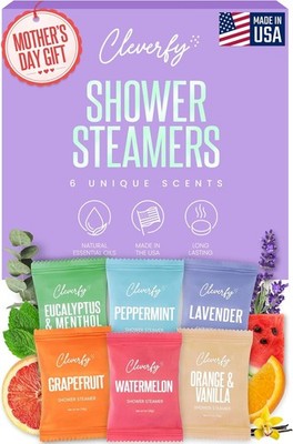 Shower Steamers Aromatherapy - Variety Pack of 6 Shower Bombs with Essential Oil