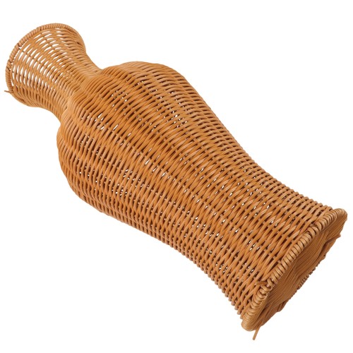 Nachahmung Rattan Vase Büro Geflochtene Plastikvase Rustikale Bodenvase - Bild 9 von 12