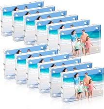 4x 6 Acrylic Picture Frames 12 Pcs,Double Sided Magnetic Photo Frames 20 Thi...