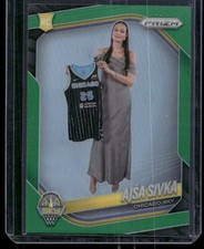 2025 Panini Prizm WNBA #85 Ajsa Sivka Green Prizms