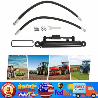 Hydraulic Top Link Cat 2-2 with Locking Block 9 11/16-28'' with 2x Hose Black