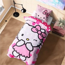 Hello Kitty Single Duvet Cover Set Bedding Home Comfy