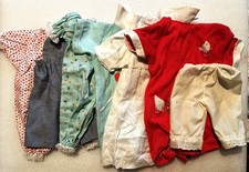 Lot of 6 Vintage Doll or Baby Clothes Various Types See Photos