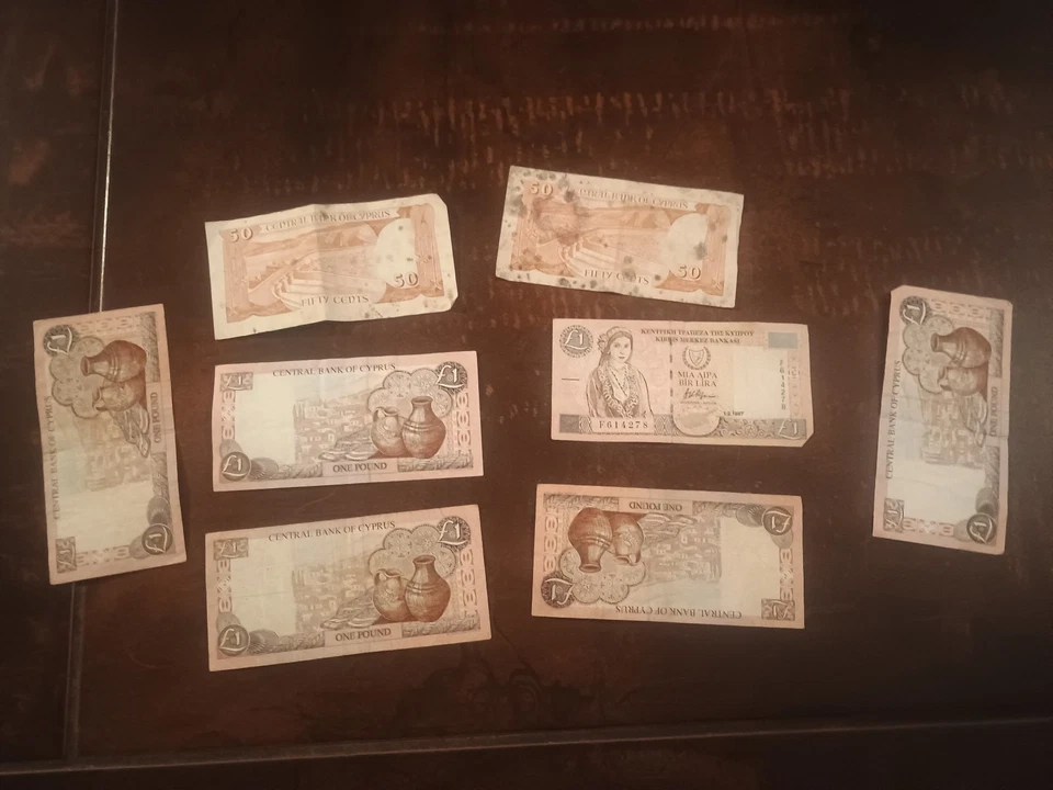 Cyprus  LOT 8 BANKNOTE  !!!!!!!!!! - Image 2 of 2