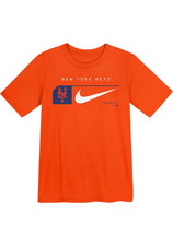 Nike Boys Orange New York Mets Short Sleeve Graphic T Shirt Size M 10/12 NWOT