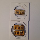 3 1956 Calif. Disabled American Veterans Mini License Plate Tags KYD 699 used — photo 2