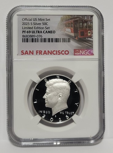 2025-S $1 1-oz Proof American Silver Eagle NGC PF69UC Trolley Label
