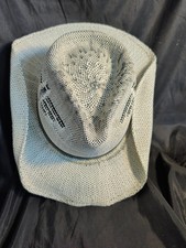 Vintage New Jhats Straw Cowboy Cowgirl Hat Moldable Brim Festival One Size
