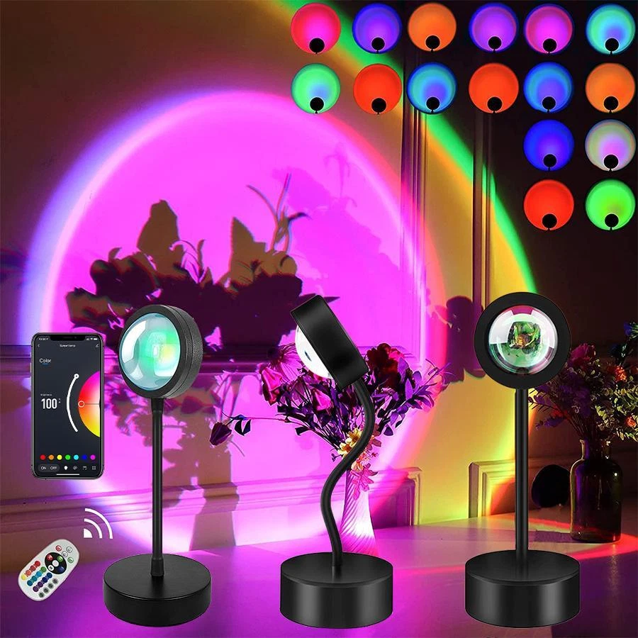 Tuya Smart Sunset Lamp Night Light Projector Smart Life App Remote