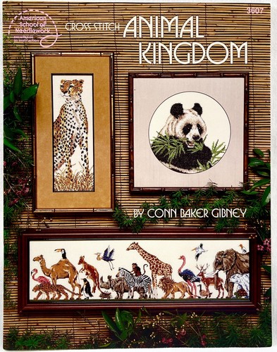 NEW 1993 ASN Animal Kingdom 3607 Cross Stitch Book+Materials For Panther 15502