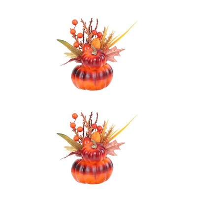  2 PCS Künstlicher Kürbis Kürbispüree Weiden Weihnachtsgirlande