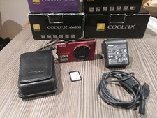 Nikon COOLPIX S6000 14.2MP Digital Camera - Dark Red - BUNDLE A  8 GB CARD