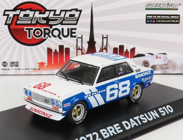 Greenlight 1/43 Datsun 510 Bre 68 Racing 1972 Gregg 1:43 Statisches Modell-image