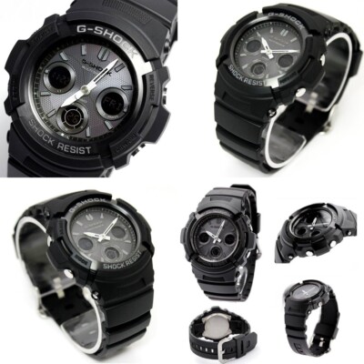 Casio G-Shock Black IP Ana-Digi Men's Watch AWG-M100B-1A | eBay