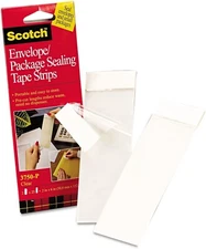 Scotch 3750P2CR Envelope/Package Sealing Tape Strips, 2-Inch x 6-Inch, 50/Pack