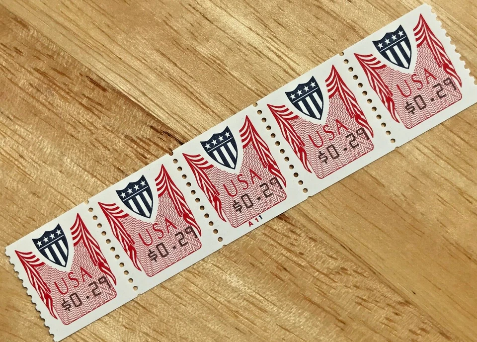 SCOTT #CVP32 SHIELD COMPUTER VENDED PERF 9.9 VERTICAL (1994) PNC5 PLATE #A11 MNH - Image 3 of 3