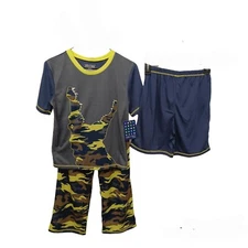 Camo Alligator 3 Pc Pajama Set-4/5-Boys-Short & Long Pants-Short Sleeves