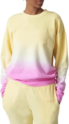 Wsly the Ecosoft Crewneck Sweatshirt in Sunshine/Helio Ombre Bandier SZ L