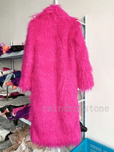 Fashion Faux Sheep Fur Trench Coat for Women Solid Fluffy Faux Fur Jackets Women - Picture 24 of 35