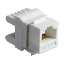 10- RJ45 Cat6 Cat-6 180 Degree Keystone Jack WHITE FREE SHIP!TUFF JACKS QUALITY!