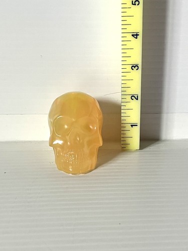 UV Reactive Glowing Resin Skull Yellow/Green 3x1.75x2.125” Handcrafted NEW - Picture 14 of 14