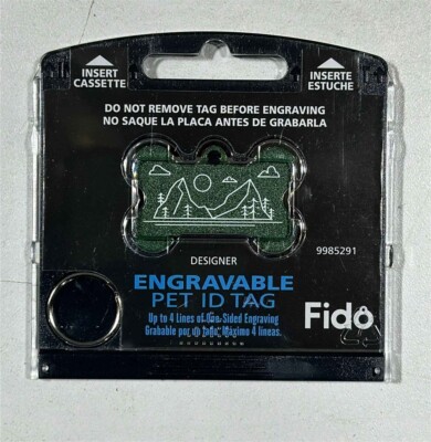 Fido Hillman Engravable  Pet ID Tags, Green Mountain 9985291 - 5 Pack