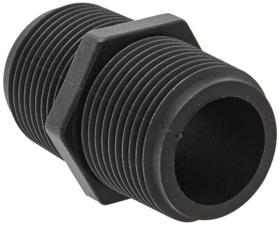 Banjo NIP075-SH Polypropylene Pipe Fitting, Short Nipple, Schedule 80, 3/4'' NPT