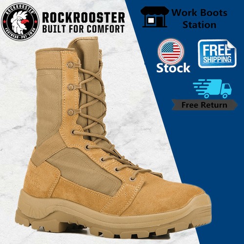 Military Boots Soft Toe Suede Leather 