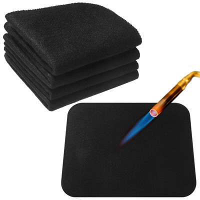 4 Pcs Carbon Felt Welding Blanket Fabric Fireproof Mat Fireproof Insulation 1...