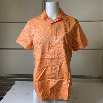 ROBERT GRAHAM Highland 2 Classic Fit Shirt Men's Size 3XL Orange