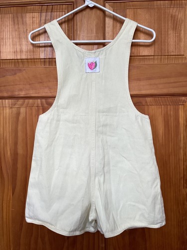 BADGE Size 10 Overall Shorts Tulip Pockets Yellow Cotton Girls Shortalls 30”x 3” - Picture 21 of 21