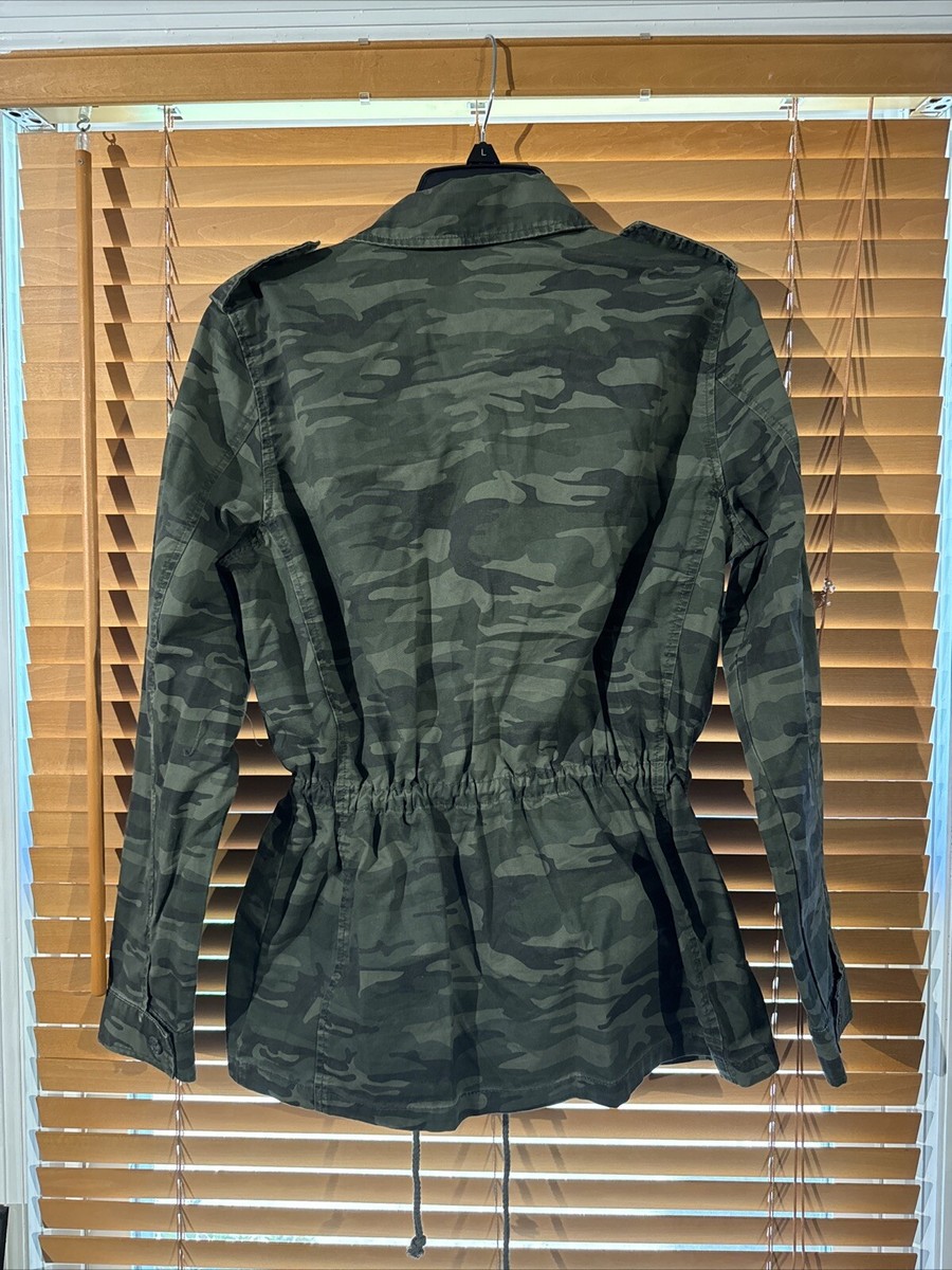 Buffalo David Bitton Medium Camo Green Utility Casual Outdoor Statement  Jacket