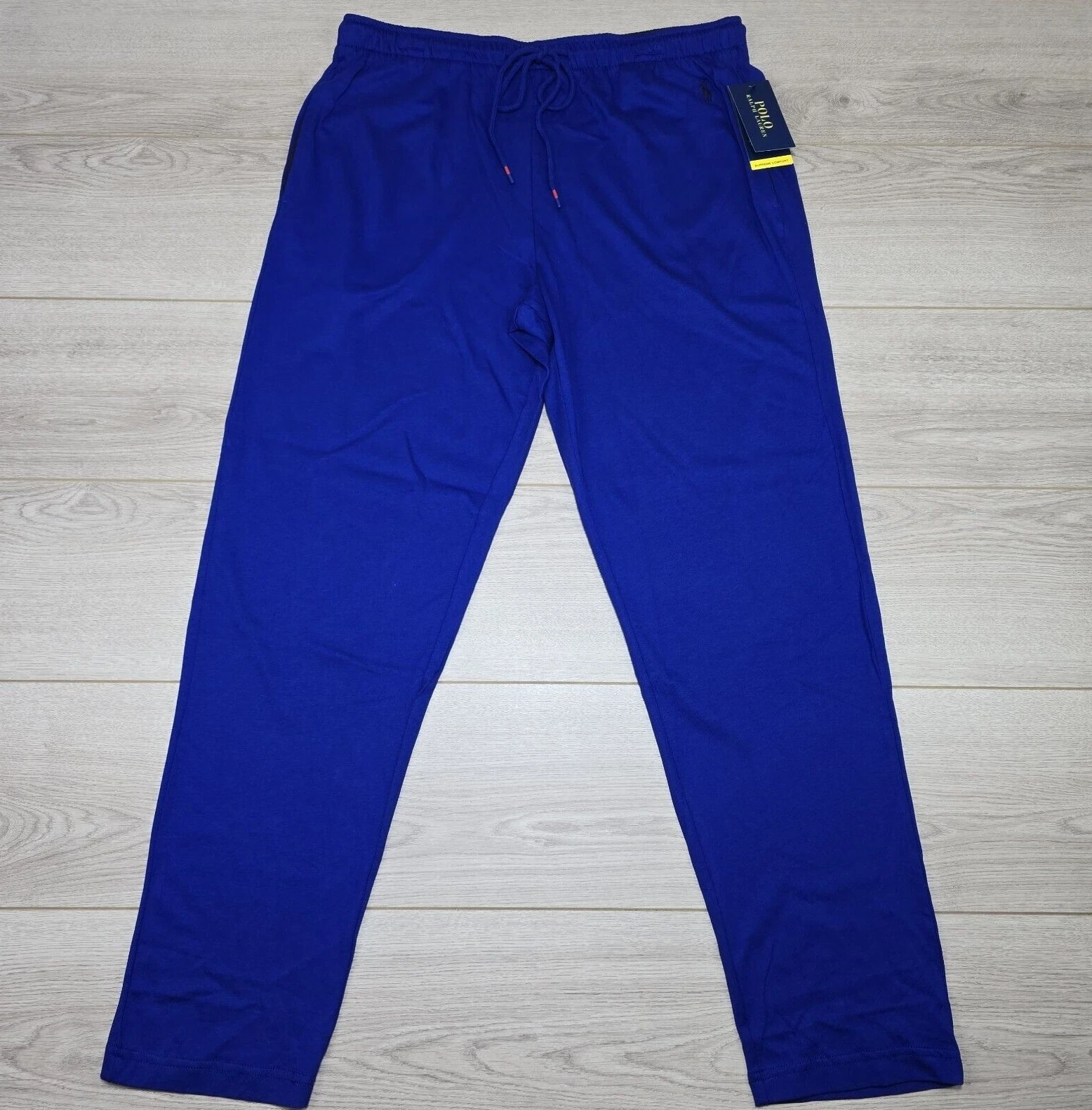 Polo Ralph Lauren homme L bleu royal modal doux toucher pyjama pantalon neuf avec étiquette