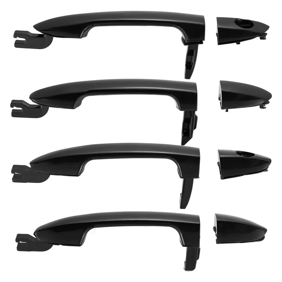 Manija de puerta lateral derecha izquierda negra exterior para Kia Spectra5 2005-2009 4 piezas Foto 2 de 4