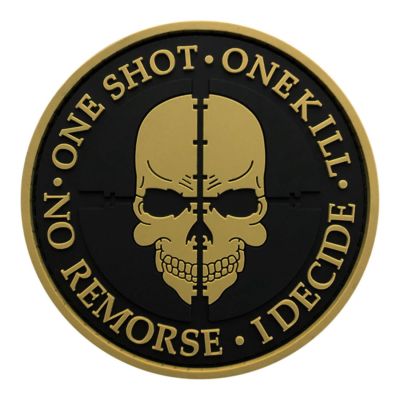 One Shot One Kill No Remorse Sniper Tactical Patch 3d Pvc Rubber 3 0 Inch Sh1 Ebay