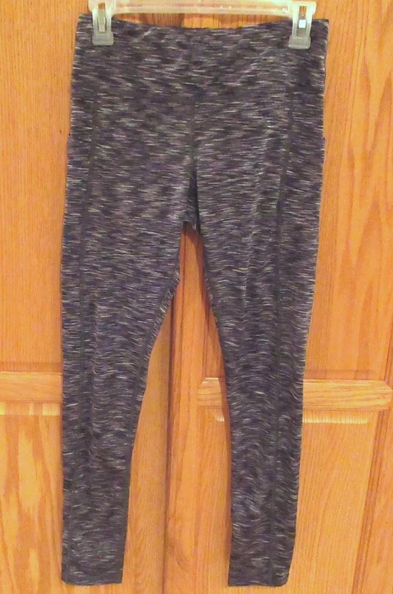 HOFI Black MARLED~POCKET Yoga LEGGINGS~size MEDIUM~High Waist