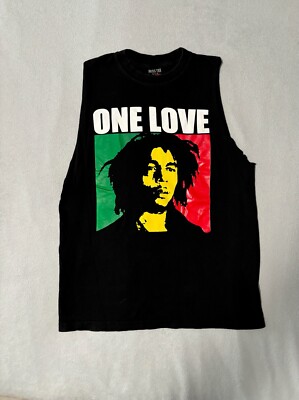 Cool Vintage Hoss Tee Bob Marley One Love T-Shirt - Men s L. Cutout Tank Top