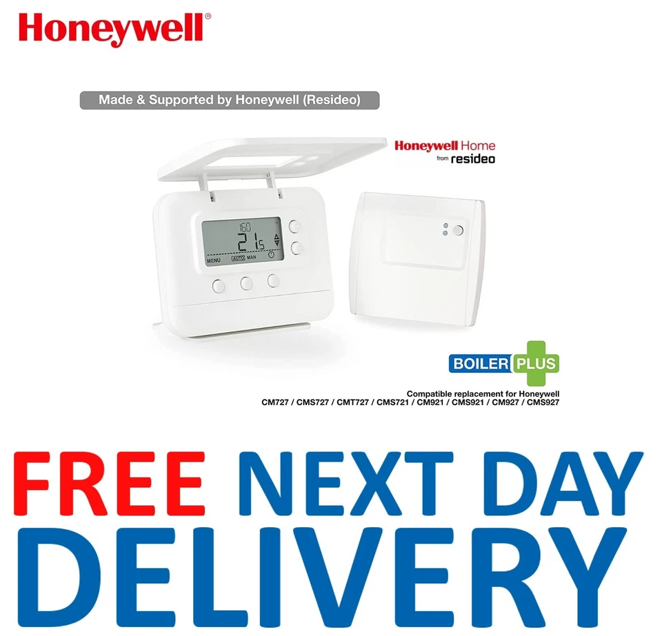 Honeywell CM927 CM921 CM727 CM721 Wireless Thermostat & Receiver Resideo TTHWFP - Image 2 of 4