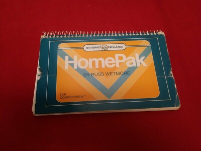 HomePak By Russ WetMore User's Manual for Commodore 64 & Atari, Vintage 1985 