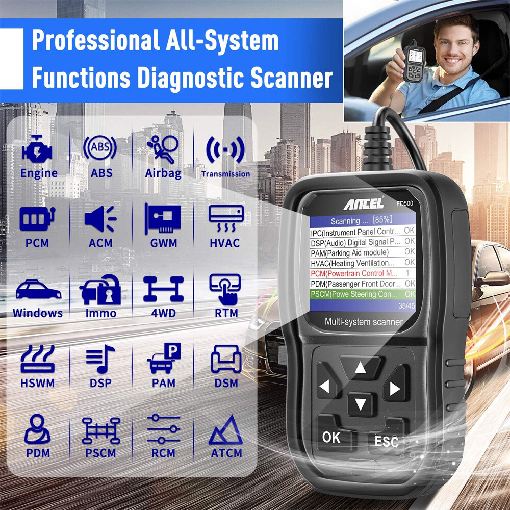 ANCEL FD500 for Ford Car All System OBD2 Scanner Diagnostic BMS EPB Oil Throttle