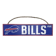 Wincraft Buffalo Bills Wood Sign-with Rope 4" x 17"